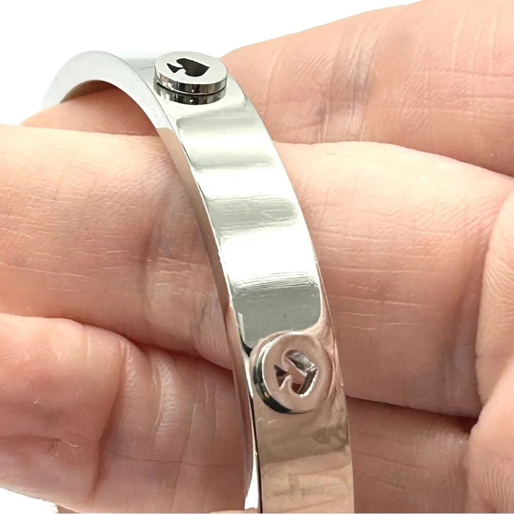 Kate Spade Spot the Spade Studded Hinged Bangle Bracelet